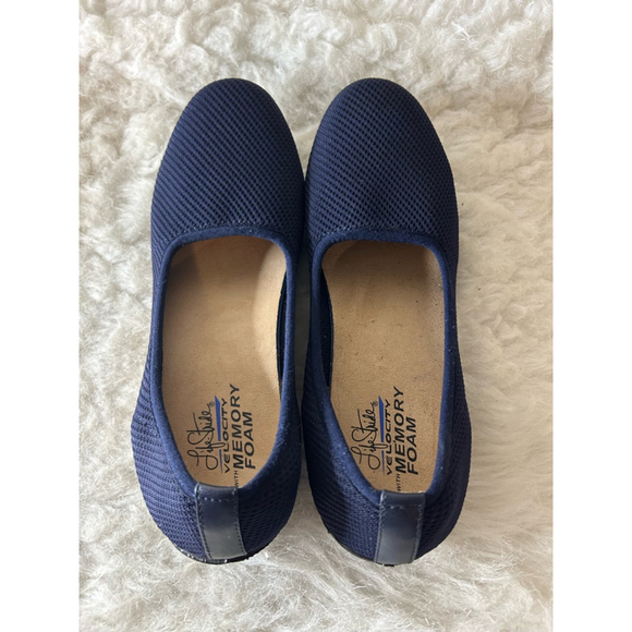 LifeStride Indy Slip-on Wedge Heels Navy Blue Women Size 10M - Picture 2 of 8
